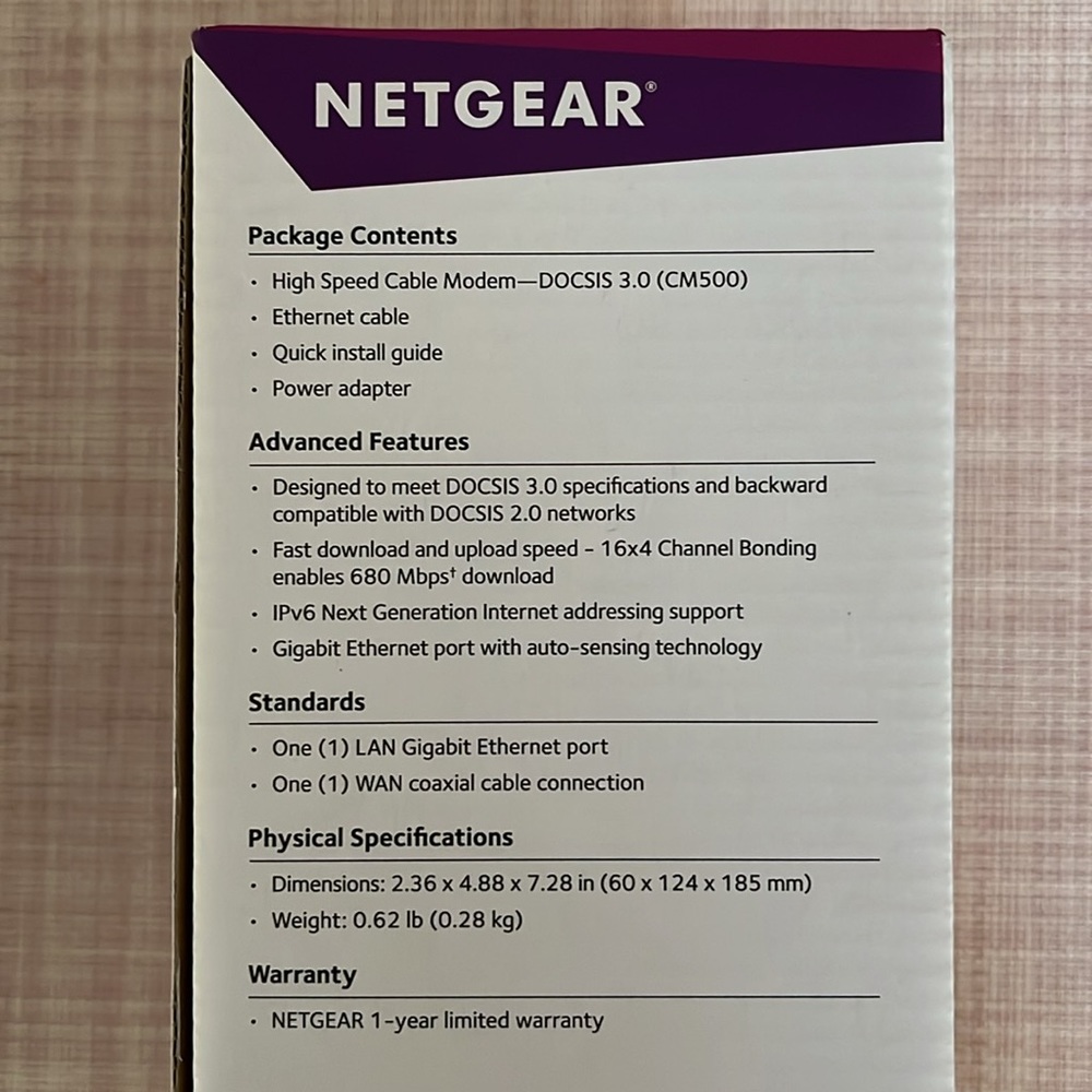 Netgear High Speed Modem - Picture 3 of 3